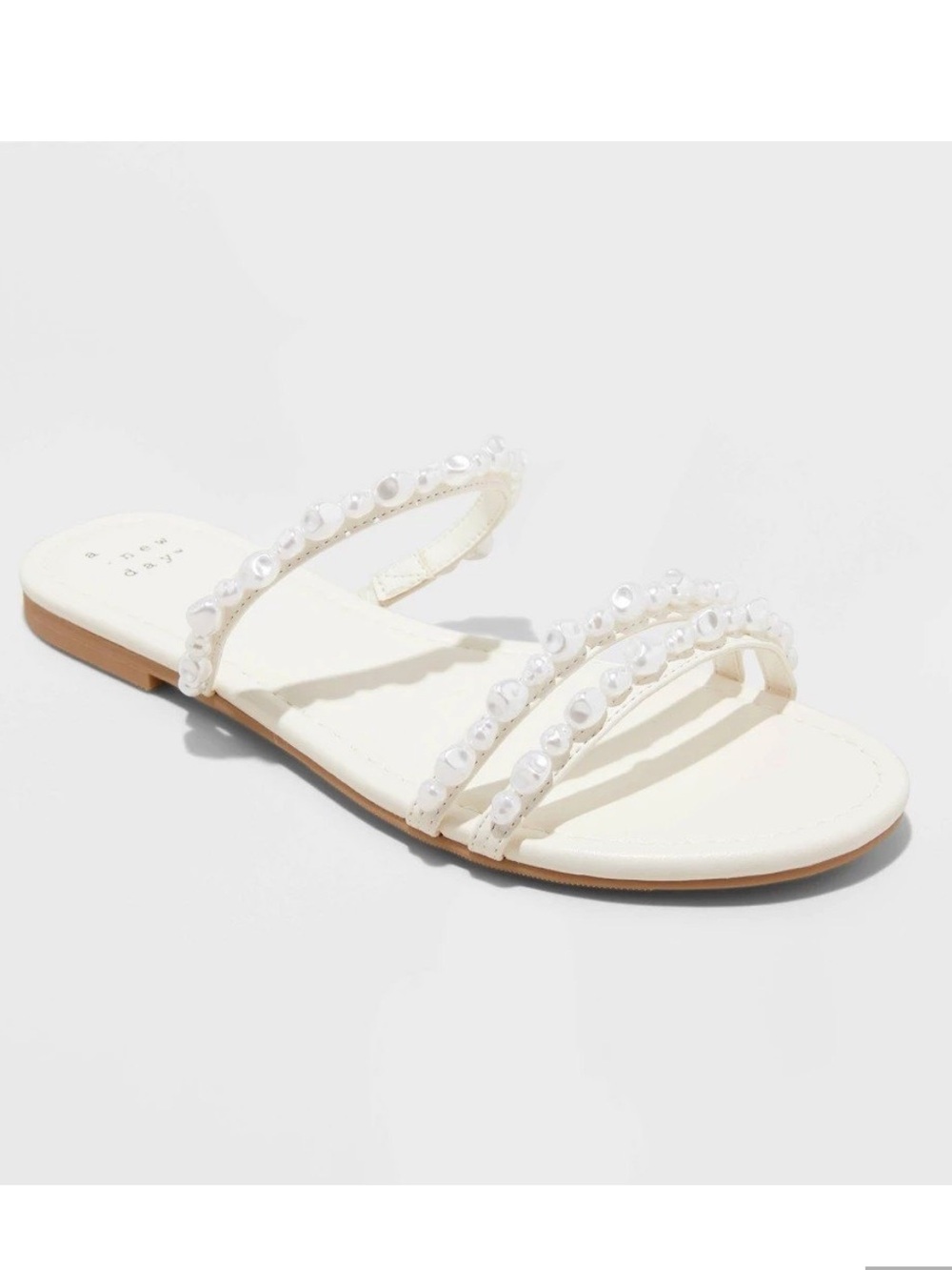A New Day Ivory Aida Strappy Sandal, Size 8.5